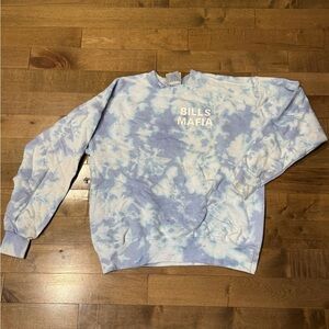 NFL Bills Mafia Tie-Dye Sweatshirt - Blue and White